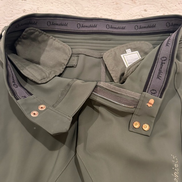 Samshield Premium Line Breeches with Rose Gold Accents (Green or Avocado) - Picture 4 of 7